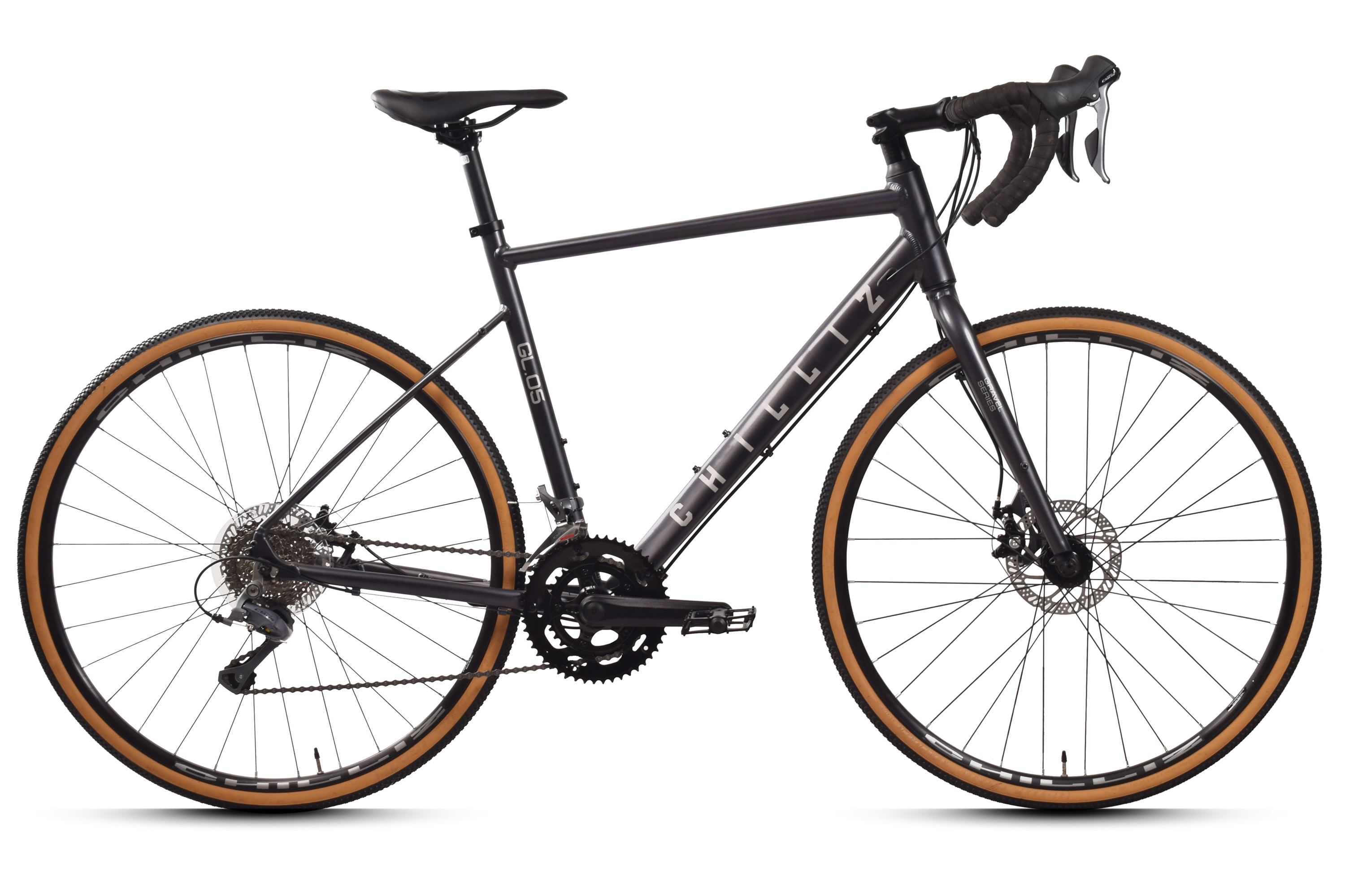 CHILLIZ gravel bike 28 inch GL.05 grey frame height 54 cm 16 gears mechanical disc brake – Bild 1
