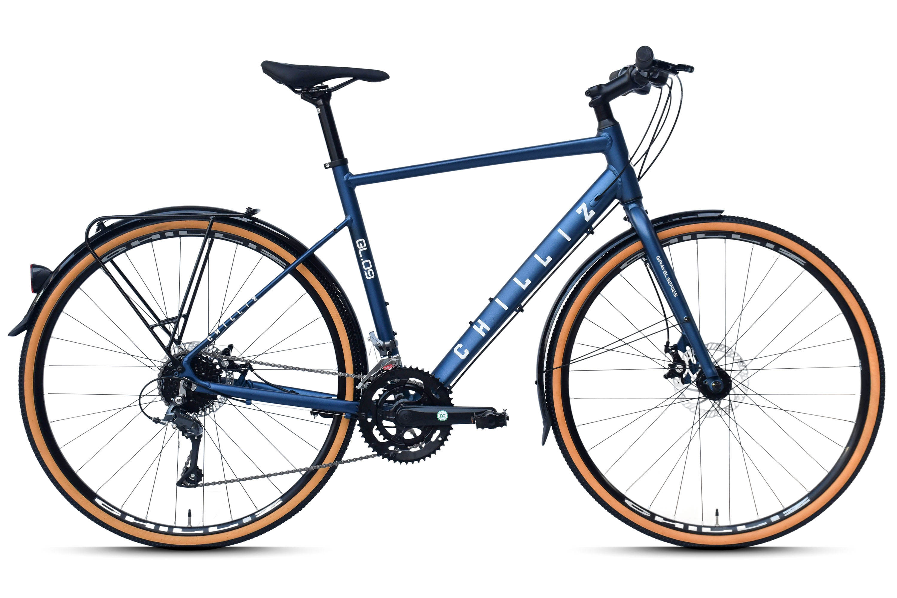 CHILLIZ Gravelbike 28 Zoll GL.09 blau 16 G&auml;nge mech. Scheibenbremse Schutzbleche – Bild 1