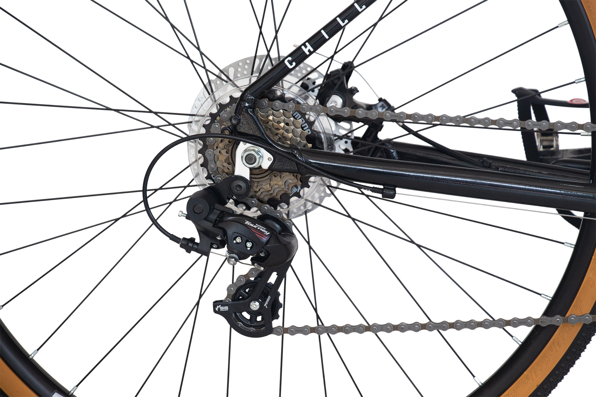 CHILLIZ gravel bike 28 inch GL.01 glossy black 14 gears mechanical disc brake – Bild 4
