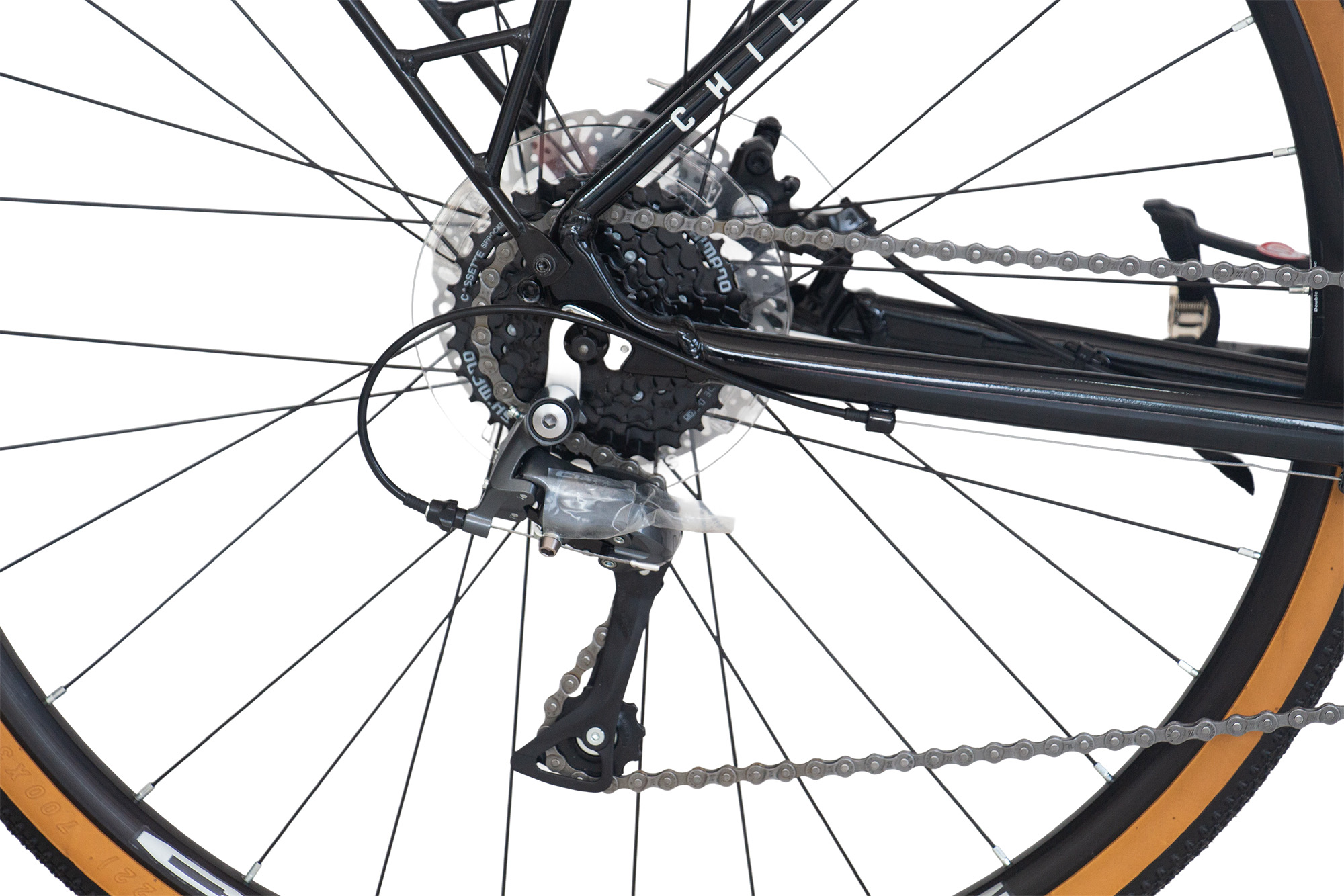 CHILLIZ Gravelbike 28 Zoll GL.08 schwarz-gl&auml;nzend 16 G&auml;nge mech. Scheibenbremse Schutzbleche – Bild 5