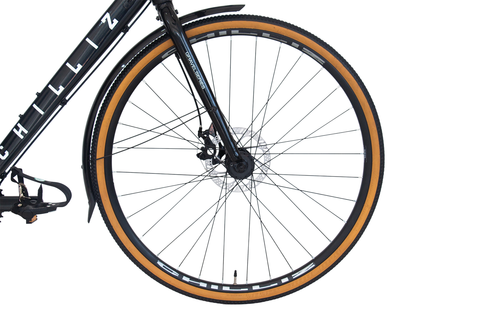 CHILLIZ gravel bike 28 inch GL.08 glossy black frame height 57 cm 16 gears mechanical disc brake fenders – Bild 5