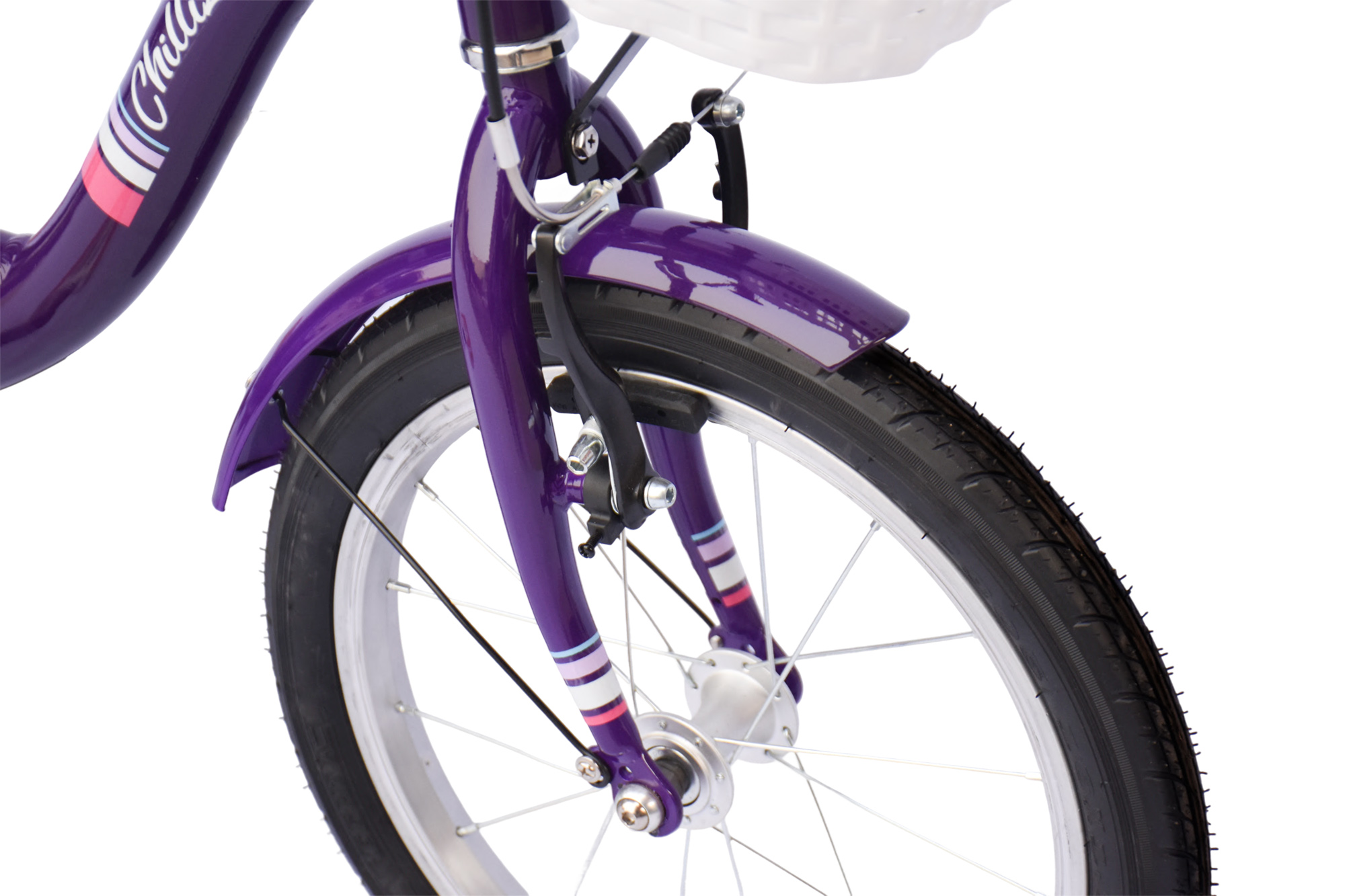 CHILLIZ Kinderfahrrad 16 Zoll CHD.01 lila Rahmenh&ouml;he 25,5 cm Alurahmen – Bild 5