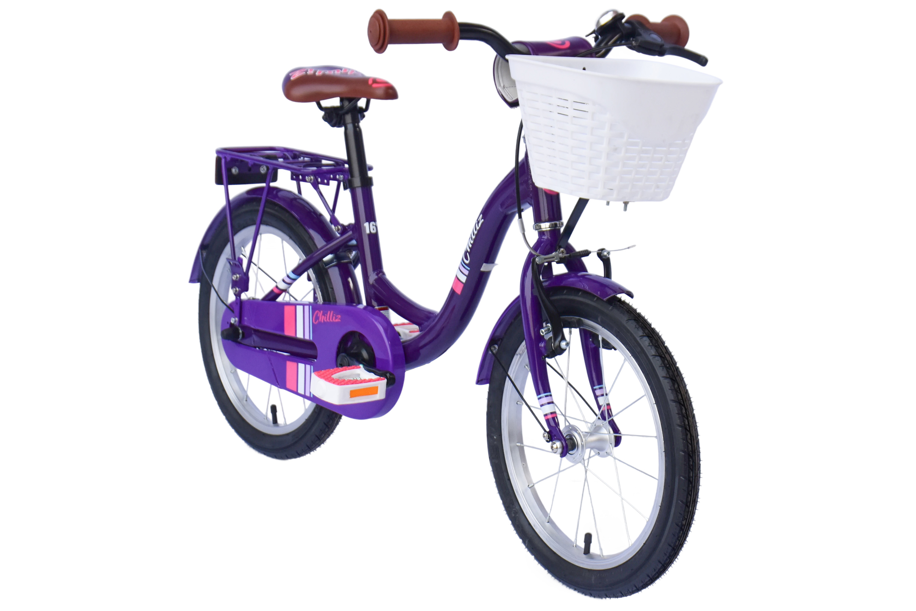 CHILLIZ Kinderfahrrad 16 Zoll CHD.01 lila Rahmenh&ouml;he 25,5 cm Alurahmen – Bild 2
