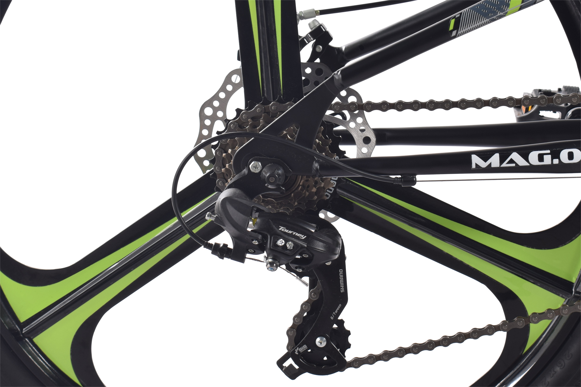 CHILLIZ mountain bike fully 26 inch MAG.01 black-green frame height 42 cm 21 gears mag wheel mechanical disc brake – Bild 5