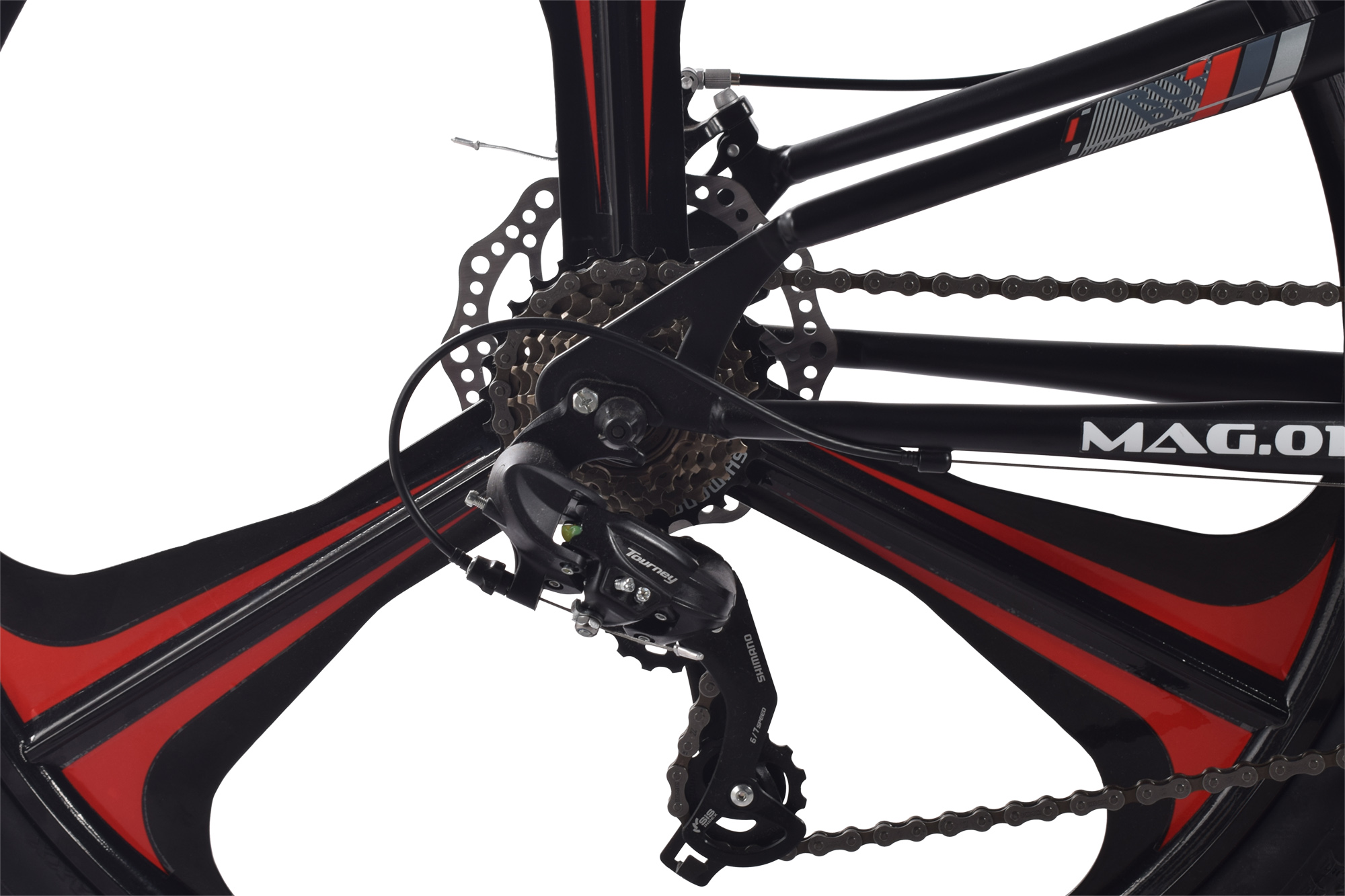 CHILLIZ mountain bike fully 27.5 inch MAG.01 black-red frame height 46 cm 21 gears mag wheel mechanical disc brake – Bild 5