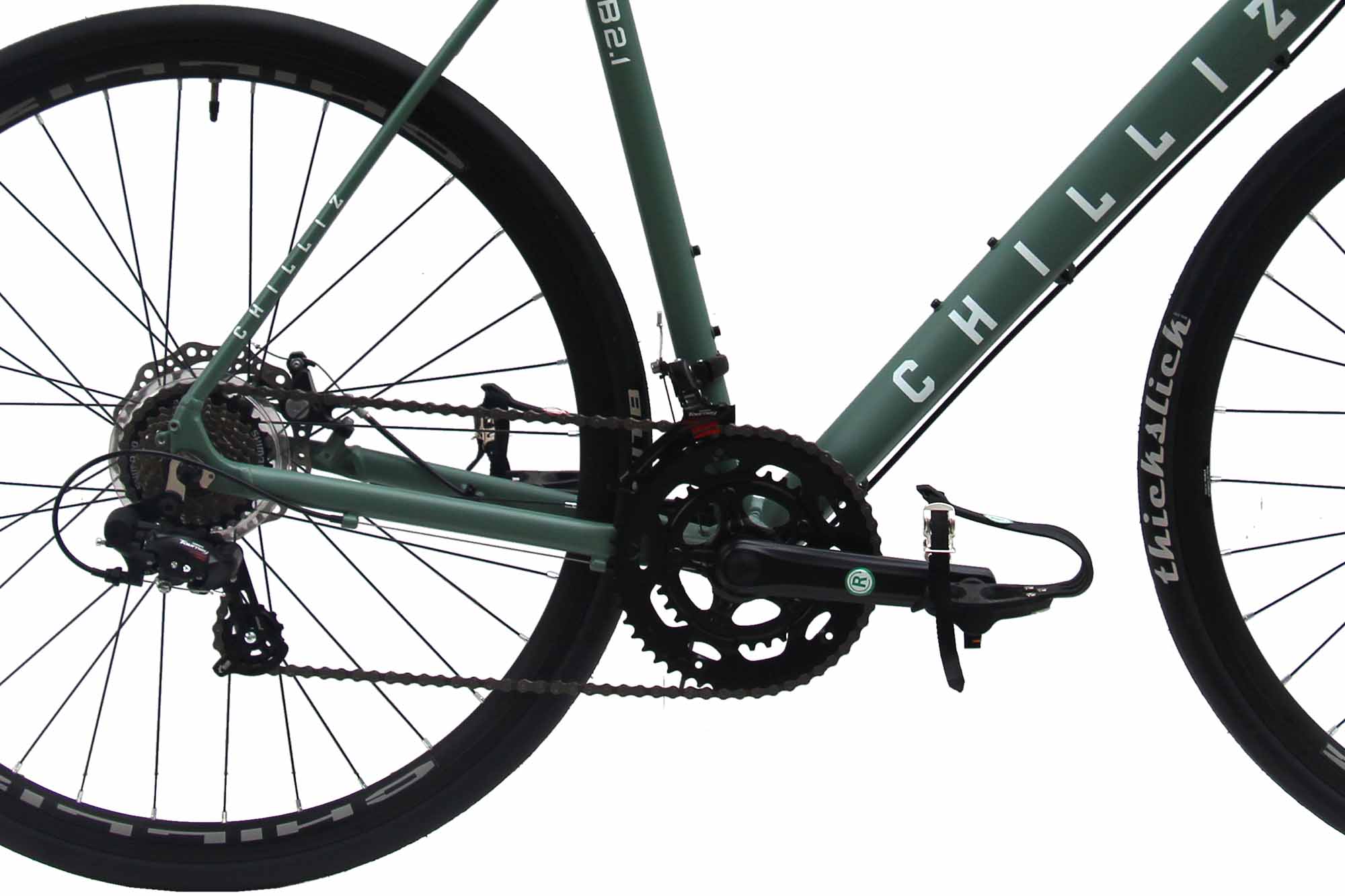CHILLIZ Rennrad 28 Zoll RDB2.1 gr&uuml;n Rahmenh&ouml;he 57 cm 14 G&auml;nge – Bild 4