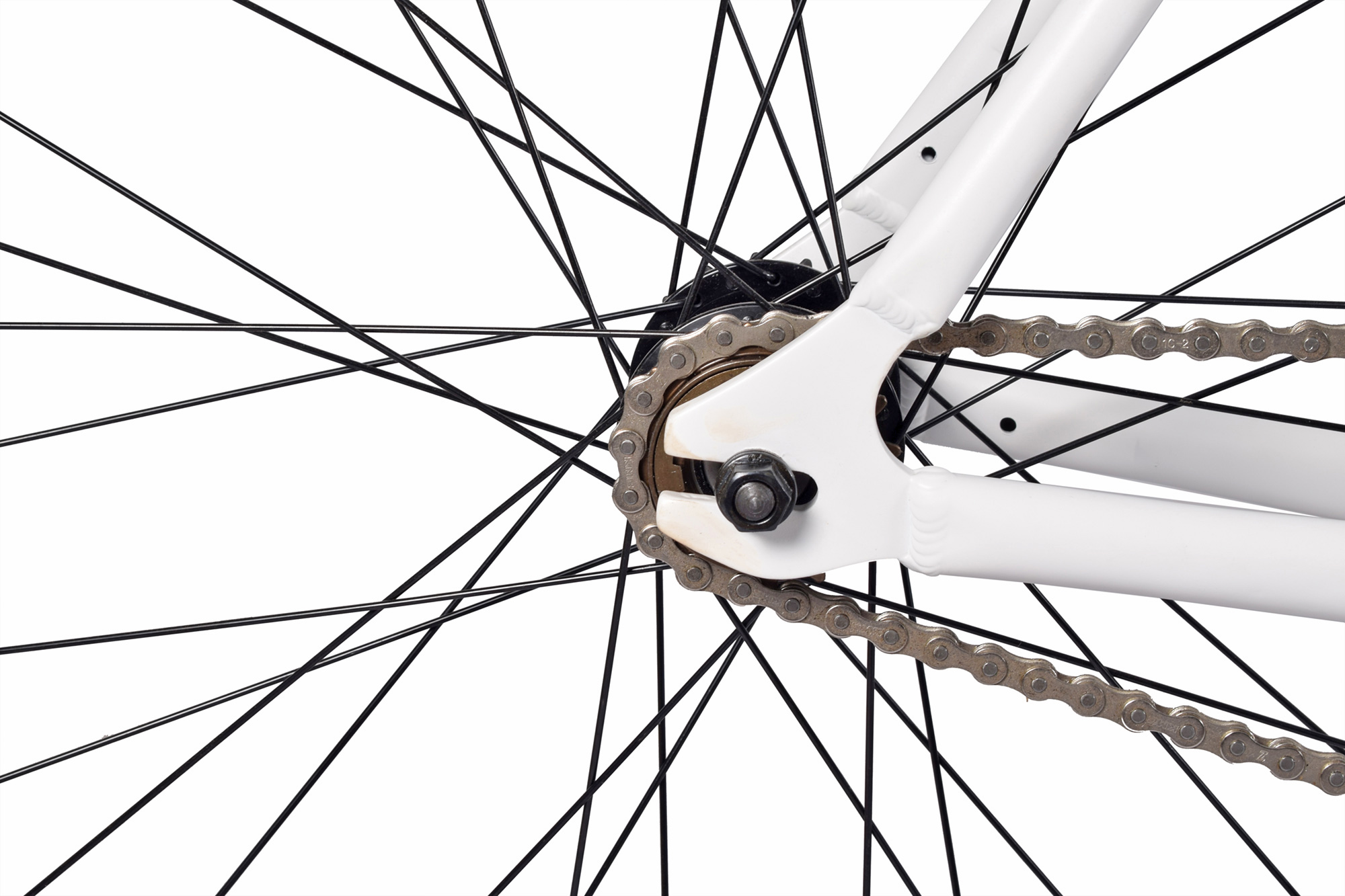 REDLOUD fixie 28 inch FA.01 white frame size 54 cm single speed – Bild 5