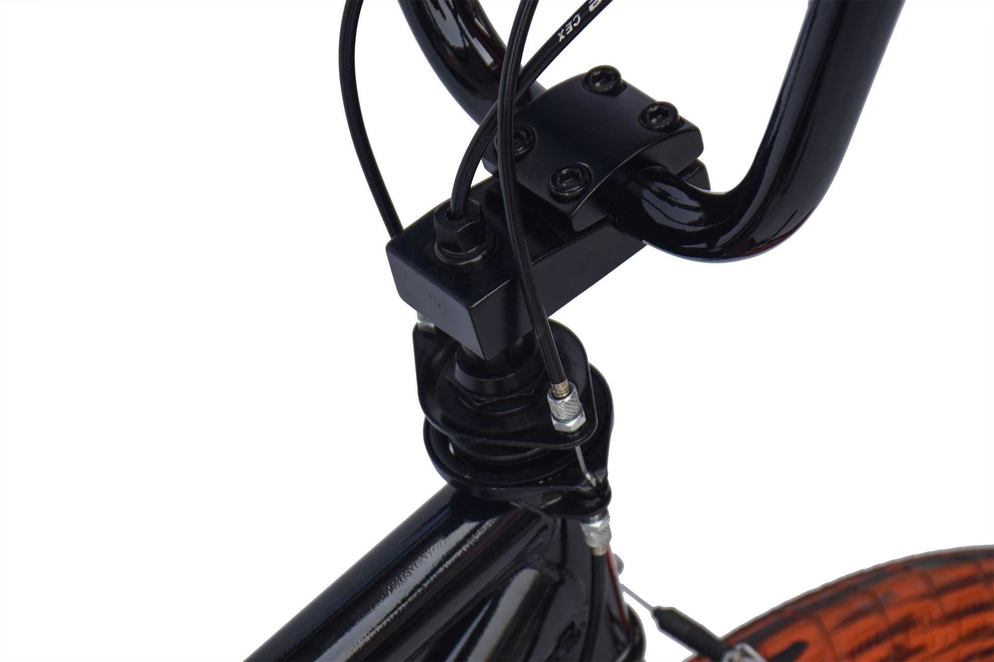 WYNN BMX Freestyle 20 Zoll DIRTY schwarz-orange Rahmenh&ouml;he 28 cm Kinder Erwachsene V-Brake – Bild 3