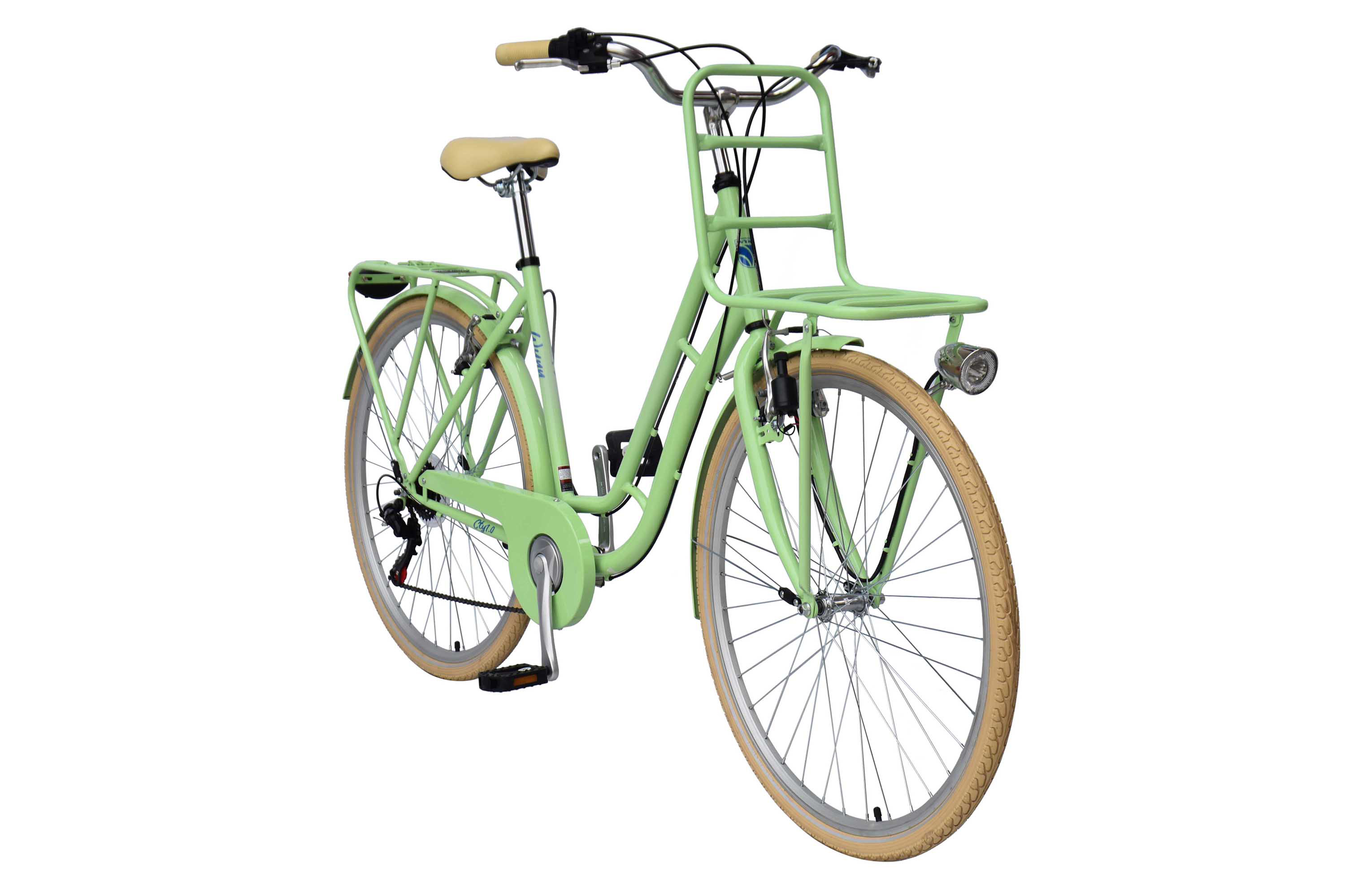 WYNN city bike 28 inch CTY1.0 green frame size 51 cm women 6 gears V brake – Bild 2