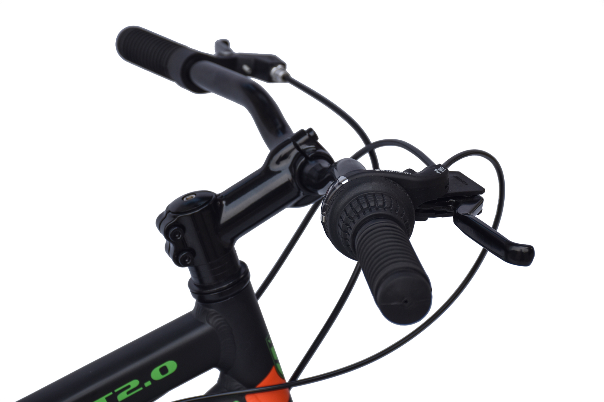 WYNN Fatbike 26 Zoll FAT2.0 schwarz-gr&uuml;n-orange Rahmenh&ouml;he 46 cm 7 G&auml;nge mech. Scheibenbremse – Bild 3