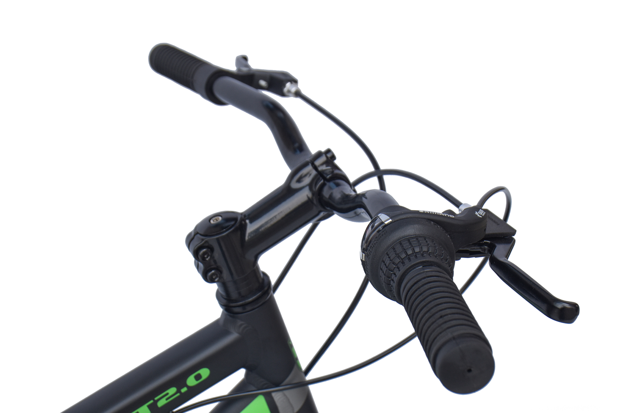 WYNN Fatbike 26 Zoll FAT2.0 schwarz-gr&uuml;n-grau Rahmenh&ouml;he 46 cm 7 G&auml;nge mech. Scheibenbremse – Bild 3