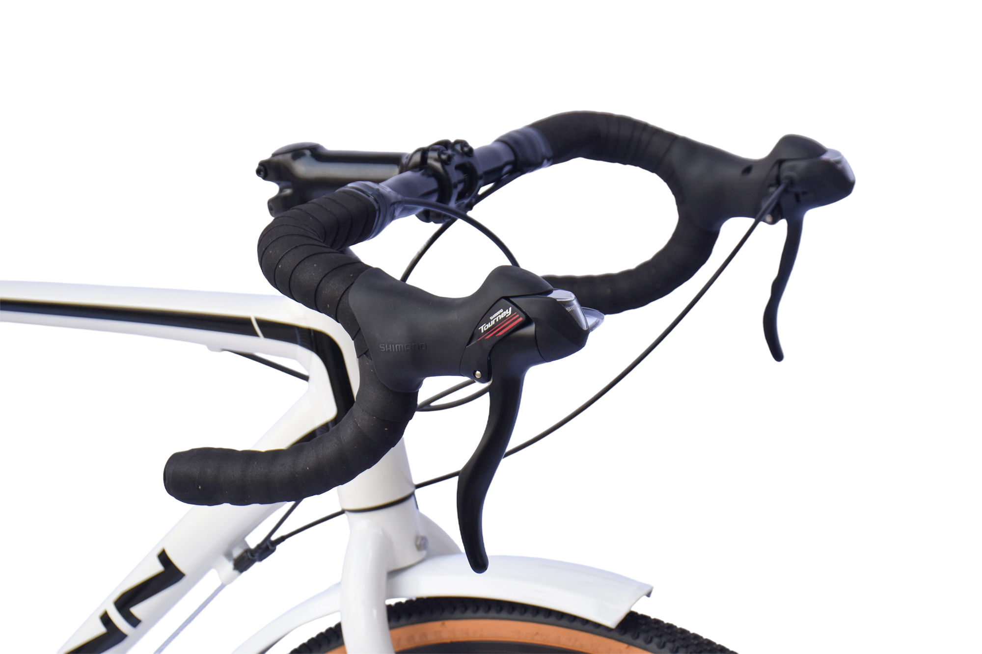 WYNN gravel bike 28 inch GRL1.1 white frame size 54 cm 14 gears luggage rack mudguards – Bild 3