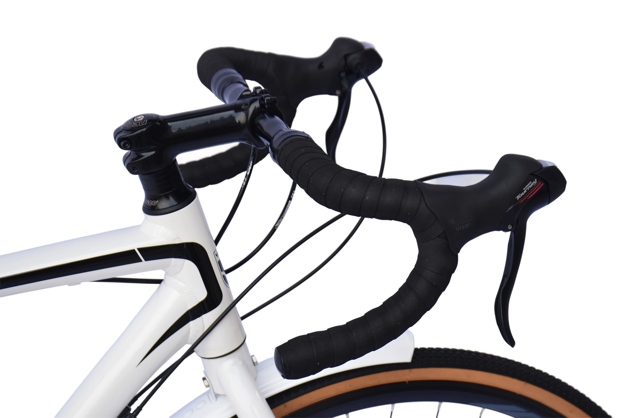 WYNN Gravelbike 28 Zoll GRL1.1 wei&szlig; 14 G&auml;nge Gep&auml;cktr&auml;ger Schutzbleche – Bild 3