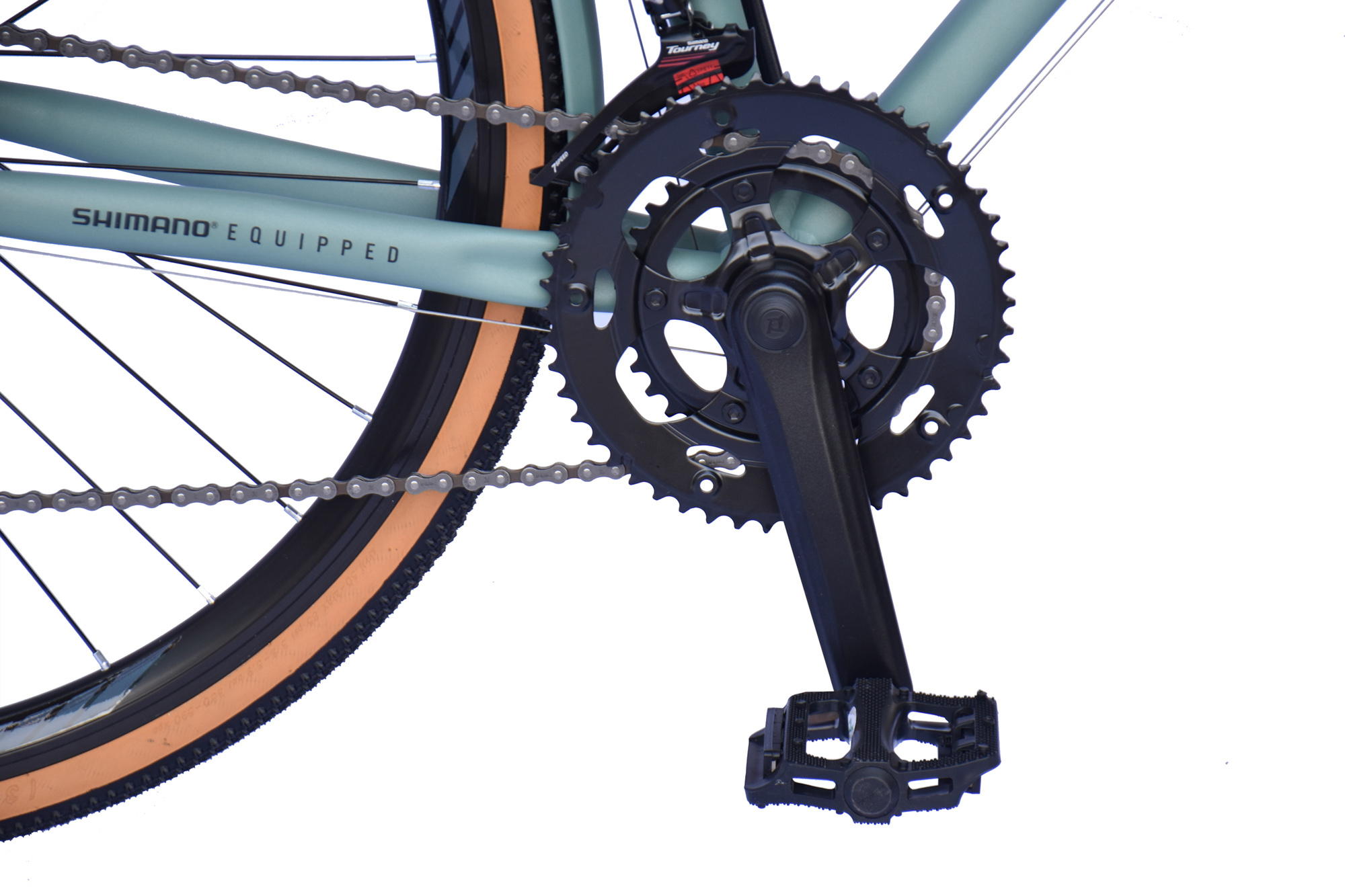 WYNN Gravelbike 28 Zoll GRL1.1 gr&uuml;n Rahmenh&ouml;he 60 cm 14 G&auml;nge Gep&auml;cktr&auml;ger Schutzbleche – Bild 4