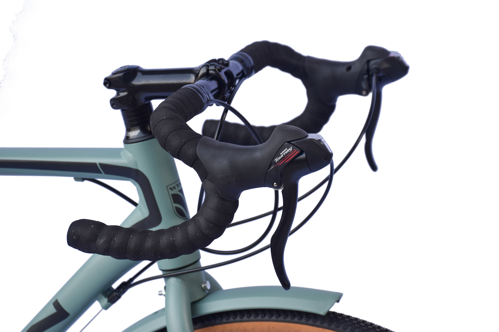WYNN Gravelbike 28 Zoll GRL1.1 gr&uuml;n Rahmenh&ouml;he 60 cm 14 G&auml;nge Gep&auml;cktr&auml;ger Schutzbleche – Bild 3
