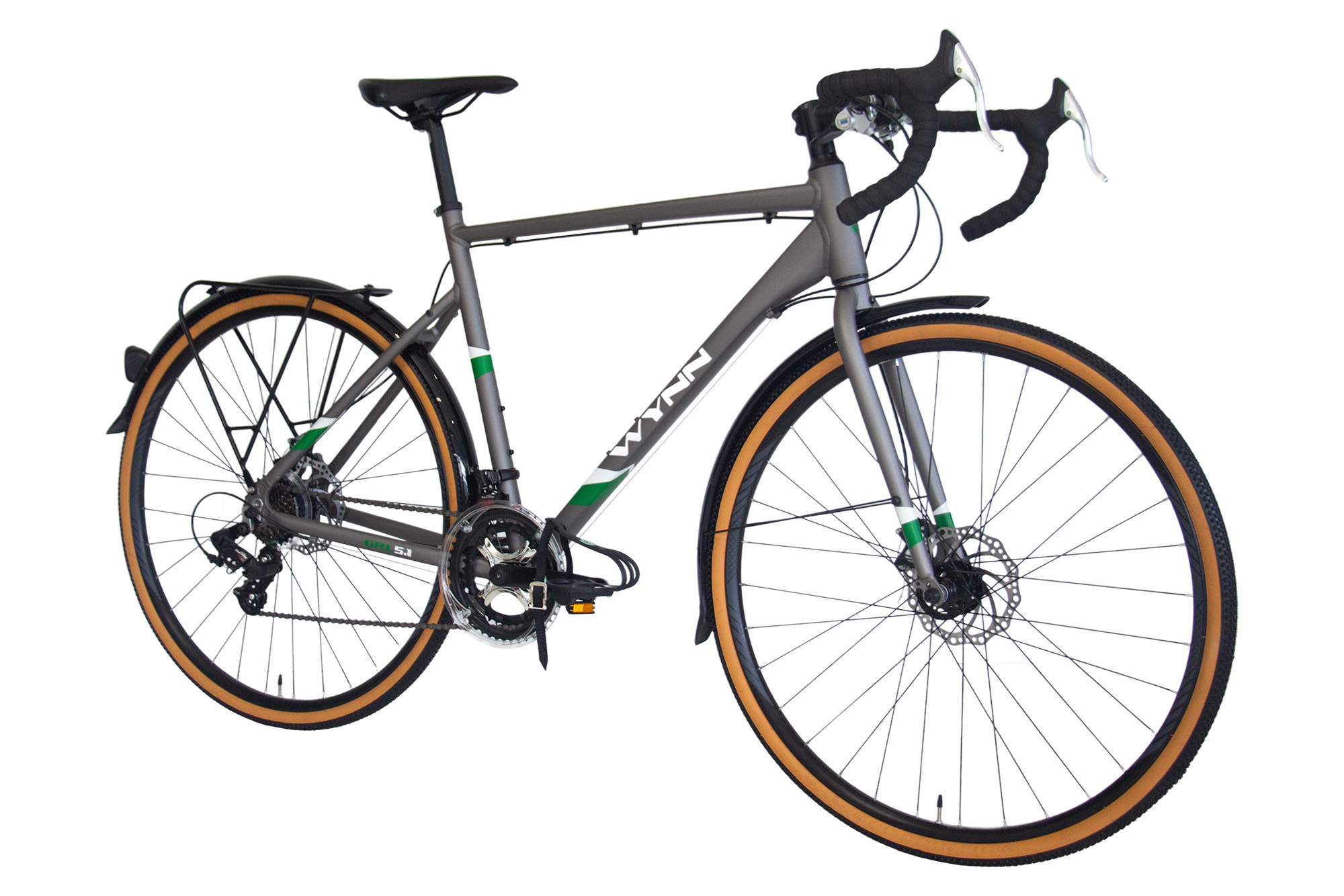 WYNN Gravelbike 28 Zoll GRL5.1 grau Rahmenh&ouml;he 54 cm 14 G&auml;nge Schutzbleche – Bild 2