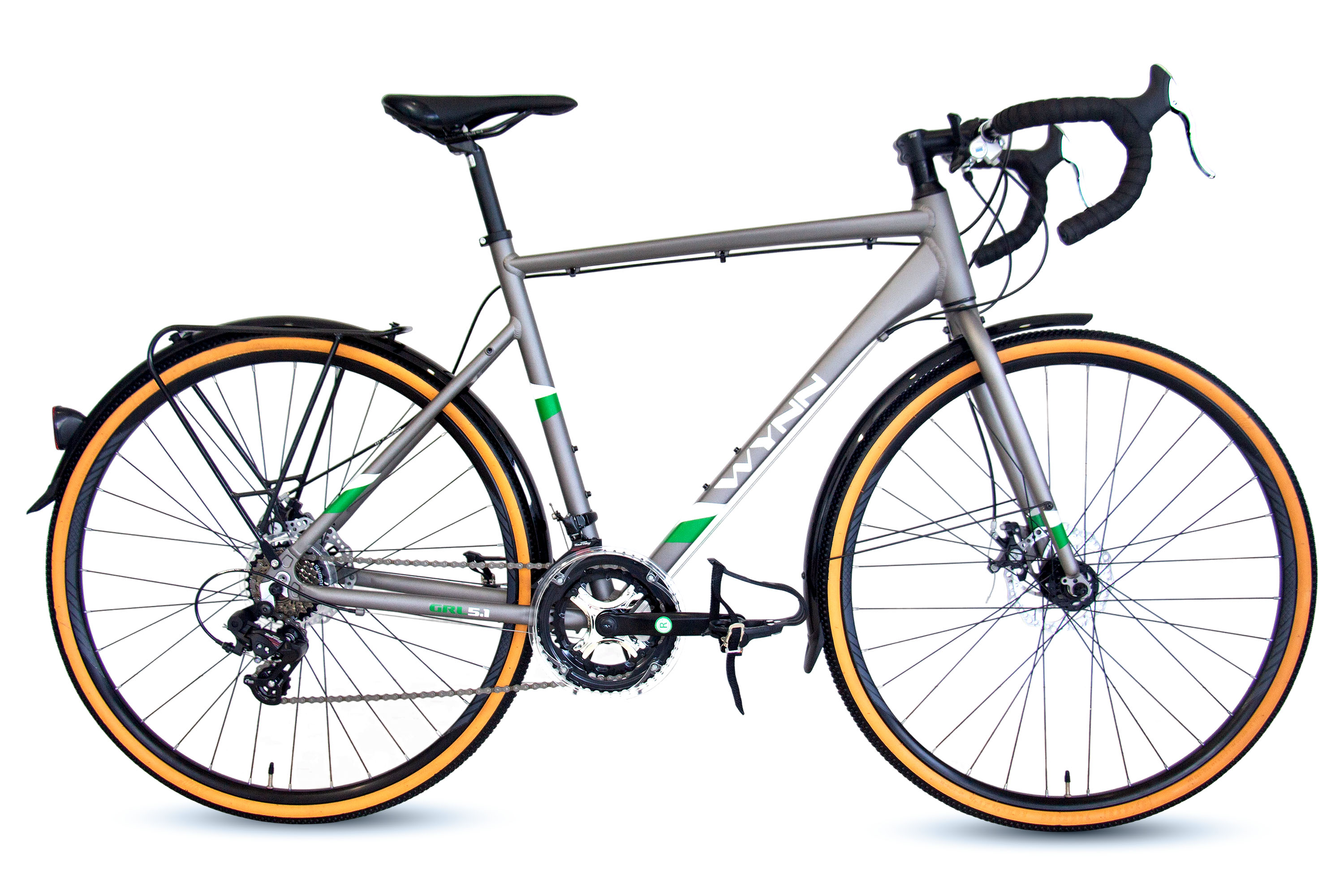 WYNN Gravelbike 28 Zoll GRL5.1 grau 14 G&auml;nge Schutzbleche – Bild 1