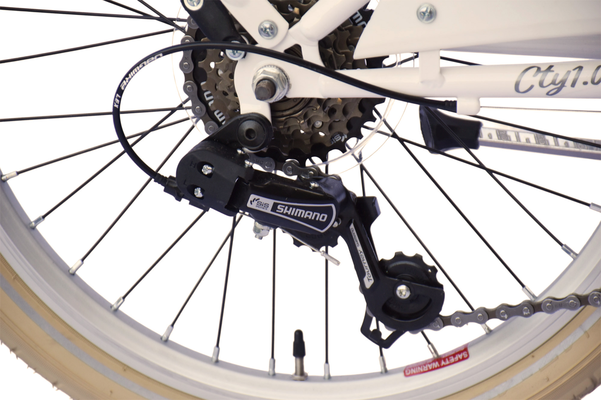 WYNN Kinderrad 20 Zoll KID1.0 wei&szlig; Rahmenh&ouml;he 30 cm 6 G&auml;nge V-Brake – Bild 5