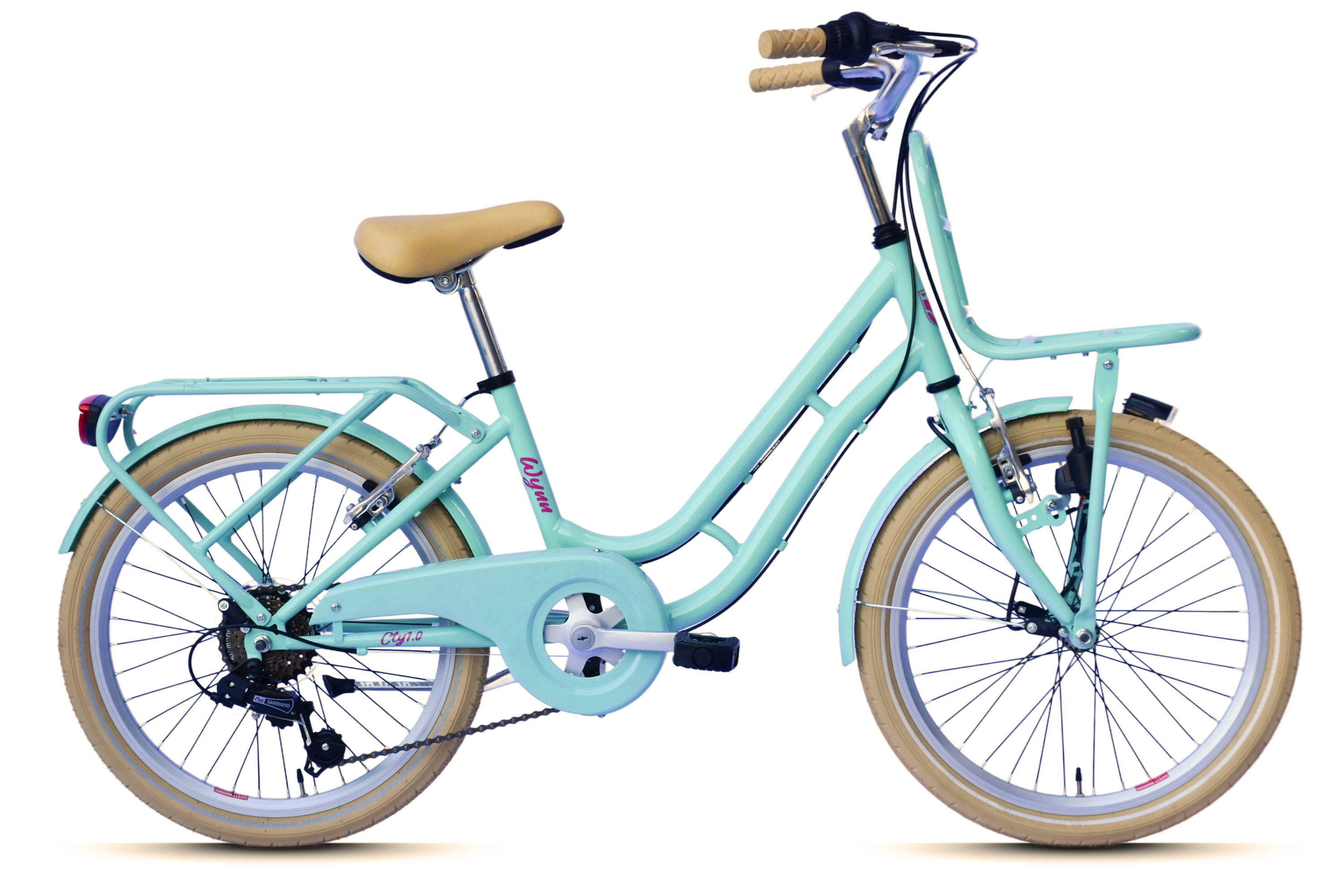 WYNN kids bike 20 inch KID1.0 turquoise frame size 30 cm 6 gears V-brake – Bild 1