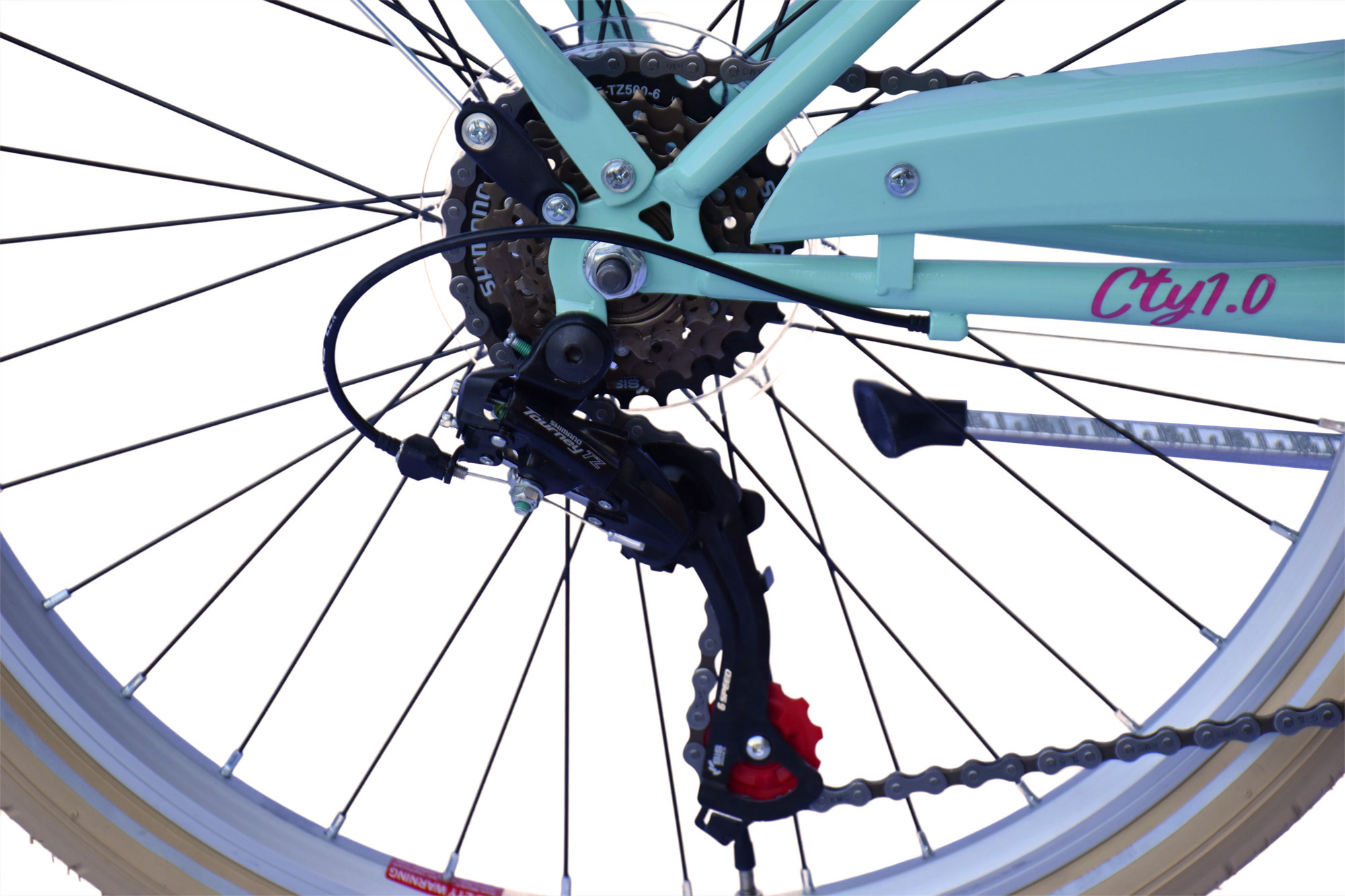 WYNN kids bike 24 inch KID1.0 turquoise frame size 38 cm 6 gears V-brake – Bild 5