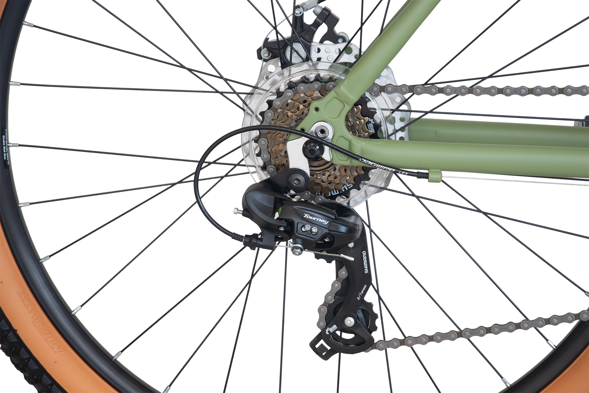 WYNN Mountainbike 27,5 Zoll HRT1.0 gr&uuml;n Rahmenh&ouml;he 46 cm 21 G&auml;nge mech. Scheibenbremse – Bild 5