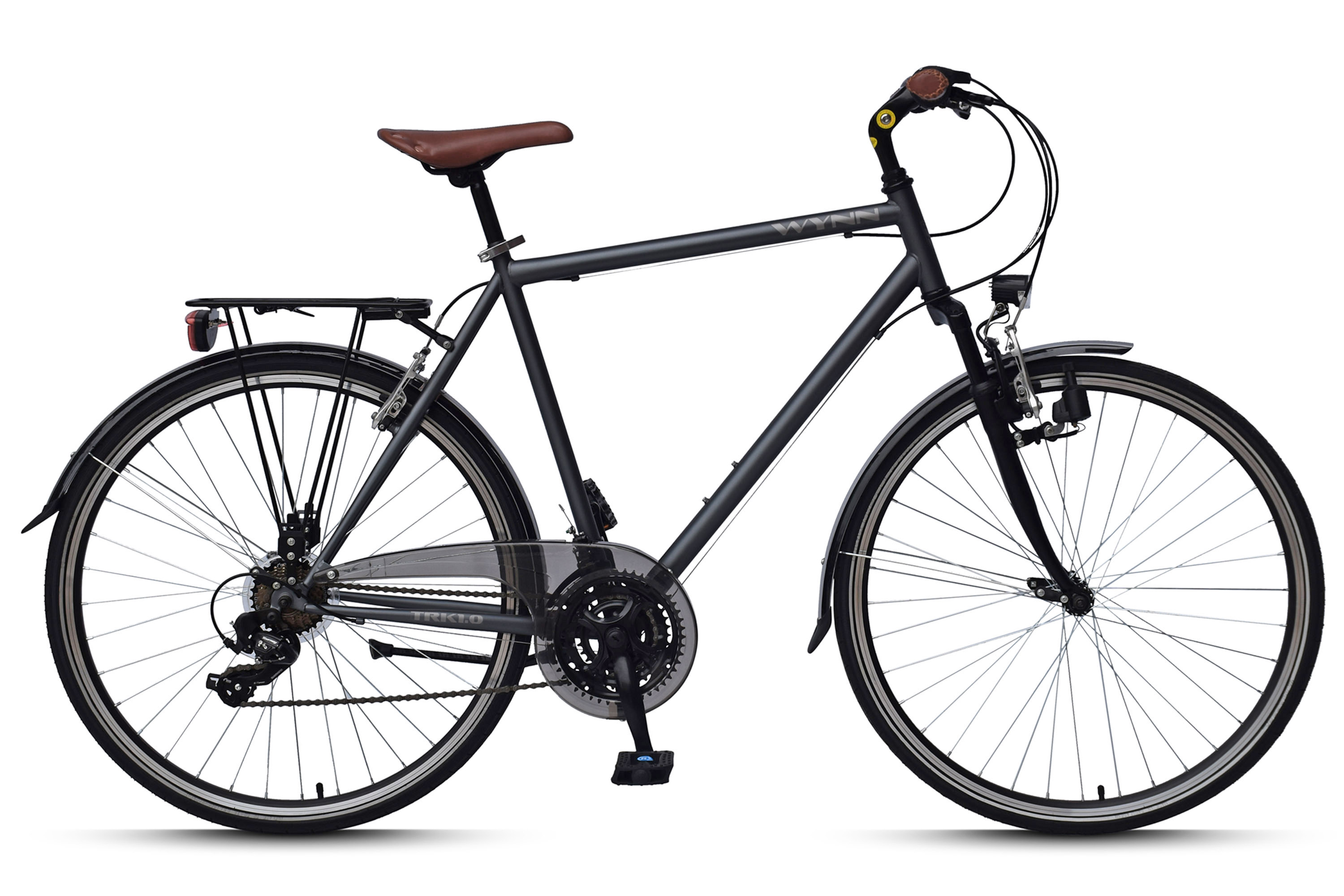 WYNN Trekkingrad 28 Zoll TRK1.0 schwarz Herren 21 G&auml;nge V-Brake – Bild 1