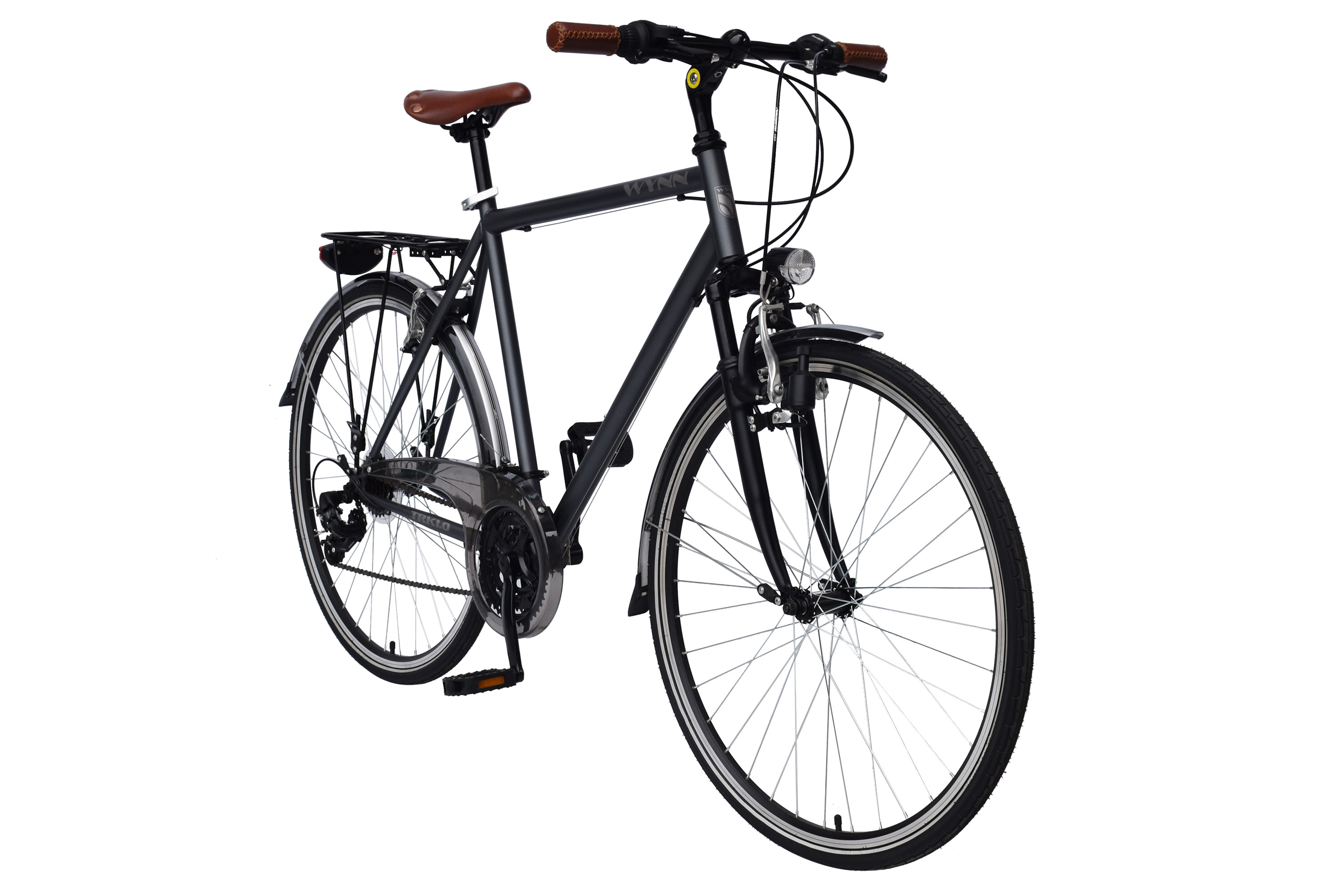 WYNN Trekkingrad 28 Zoll TRK1.0 schwarz Rahmenh&ouml;he 58 cm Herren 21 G&auml;nge V-Brake – Bild 2