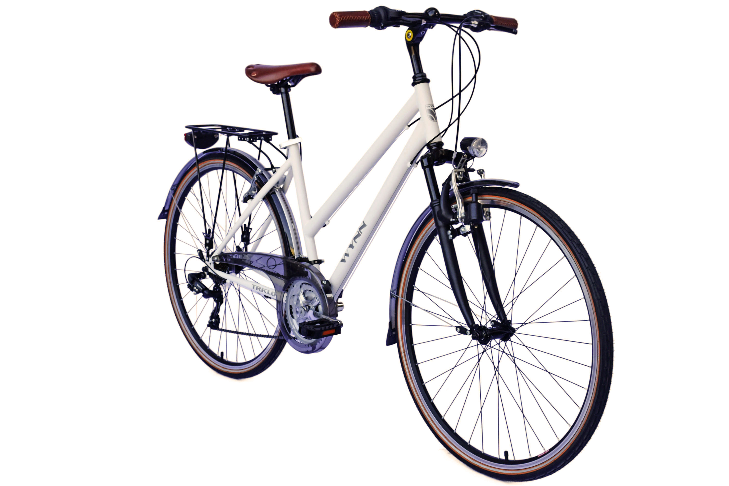WYNN Trekkingrad 28 Zoll TRK1.0 wei&szlig; Damen 21 G&auml;nge V-Brake – Bild 2