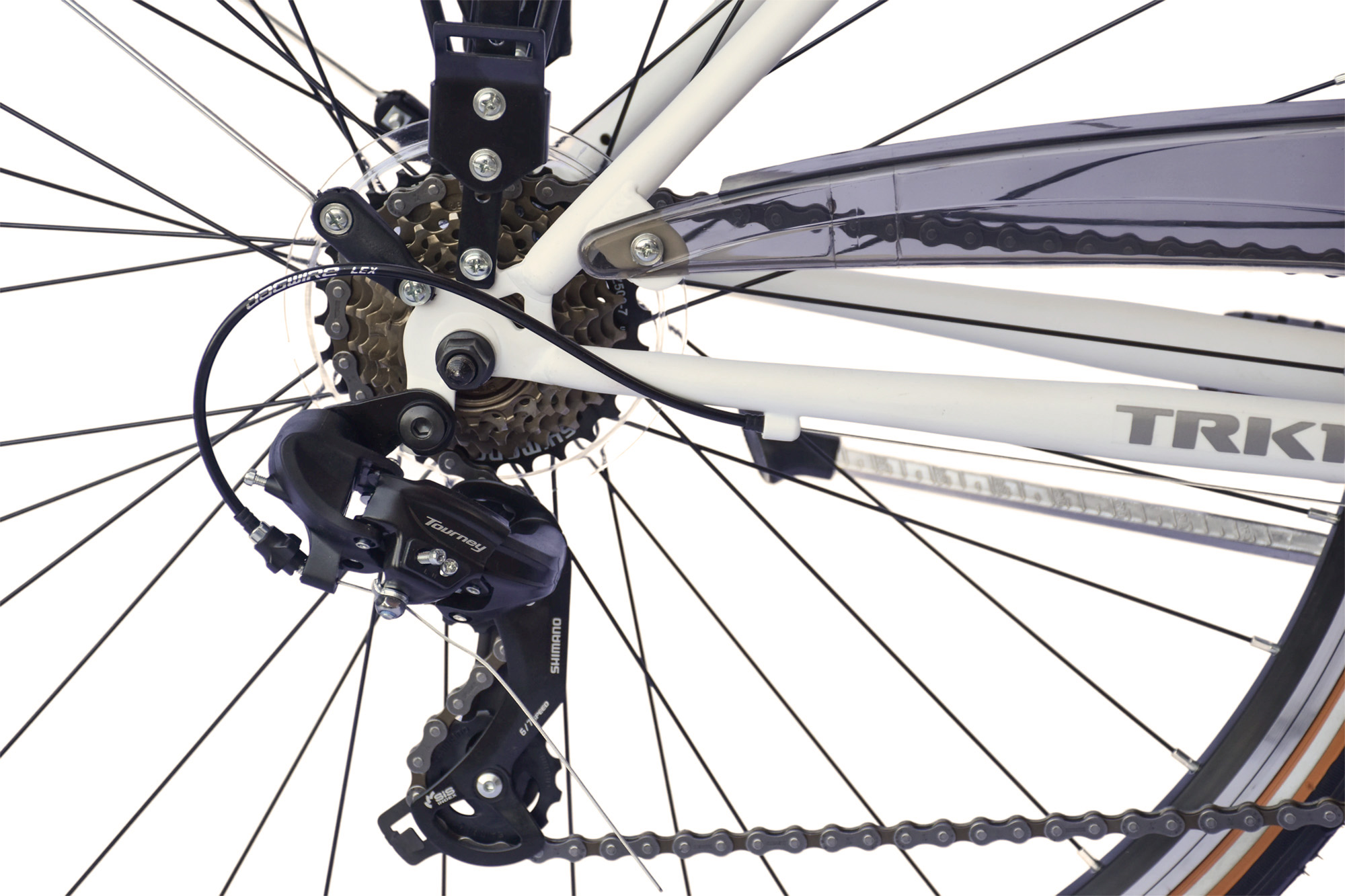WYNN Trekkingrad 28 Zoll TRK1.0 wei&szlig; Damen 21 G&auml;nge V-Brake – Bild 5