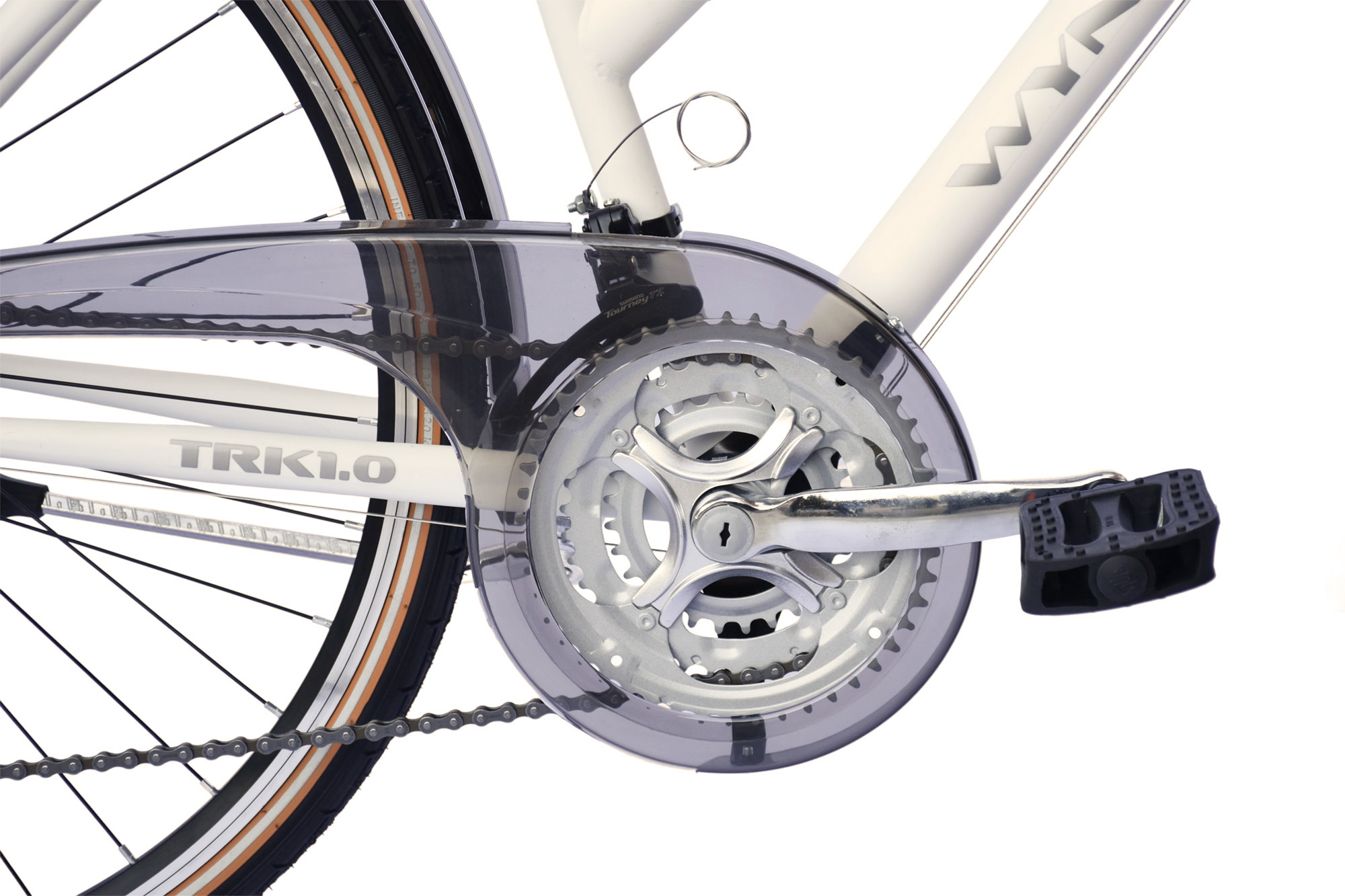 WYNN Trekkingrad 28 Zoll TRK1.0 wei&szlig; Damen 21 G&auml;nge V-Brake – Bild 4