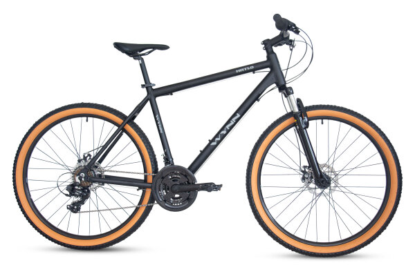 WYNN Mountainbike 27,5 Zoll HRT1.0 schwarz-matt Rahmenhöhe 46 cm 21 Gänge mech. Scheibenbremse