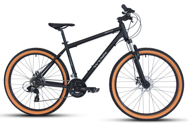 Mountainbike 27,5 Zoll schwarz-matt WYNN 21 Gänge Scheibenbremse HRT2.0