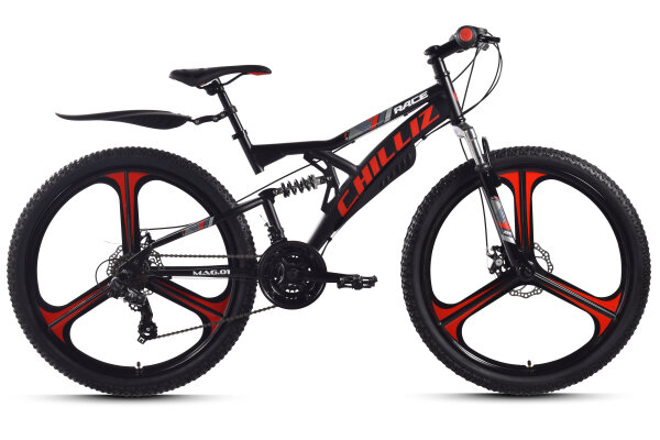 CHILLIZ mountain bike fully 26 inch MAG.01 frame height 42 cm 21 gears mag wheel mechanical disc brake