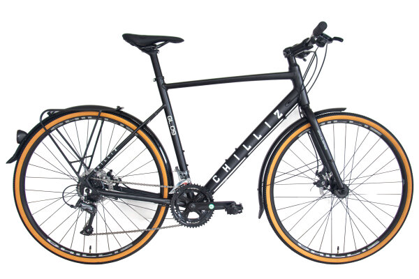 CHILLIZ Gravelbike 28 Zoll GL.09 schwarz-matt 16 Gänge mech. Scheibenbremse Schutzbleche