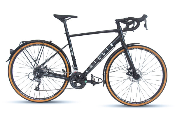 CHILLIZ Gravelbike 28 Zoll GL.08 schwarz-glänzend 16 Gänge mech. Scheibenbremse Schutzbleche